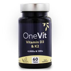 OneVit Vitamin D3 and K2 Packshot